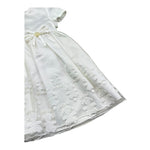 Le Bebe Abito Mezza Manica Tinta Unita con Fiocco per Neonata LBG0799 BIANCO LE BEBE 