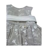 Le Bebe Abito Giromanica Cerimoniale Tinta Unia con Ricami per Neonata LBG373 BEIGE LE BEBE 
