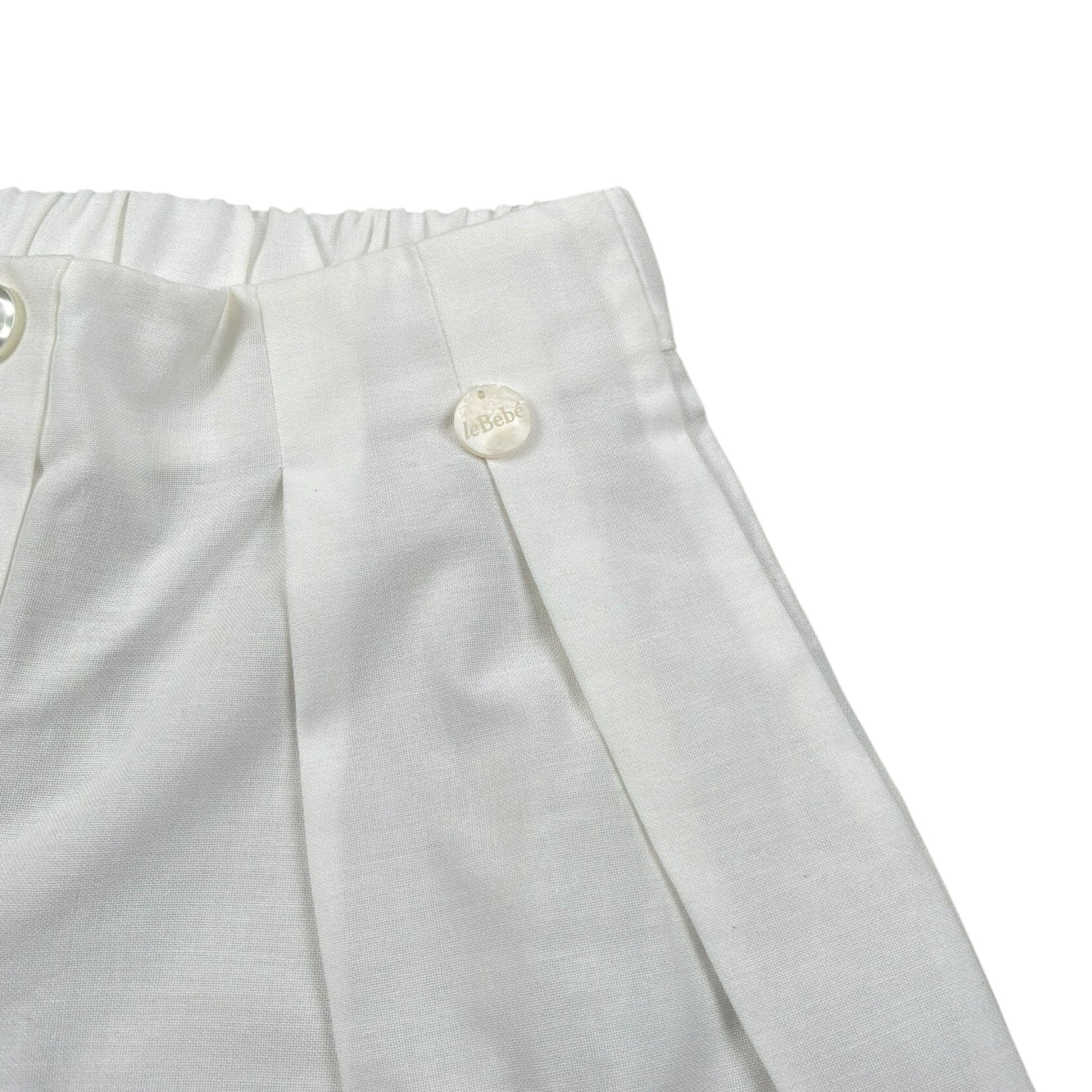 Le Bebe Bermuda Tinta Unita con Elastico In Vita per Bambino LBG5827J PANNA LE BEBE 