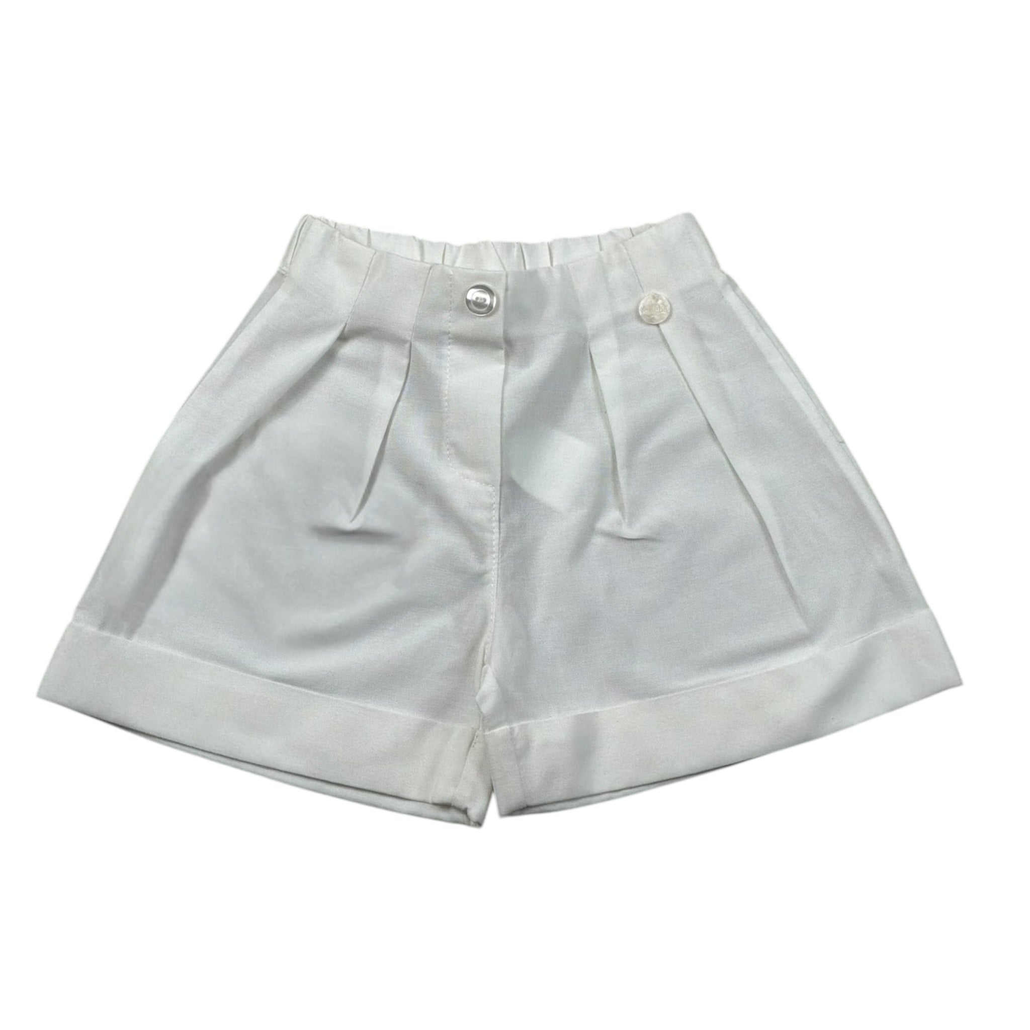 Le Bebe Bermuda Tinta Unita con Elastico In Vita per Neonato LBG5827 PANNA LE BEBE 
