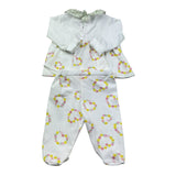 Le Bebe Completo 2 Pezzi Shirt-Ghettina Tinta Unita per Neonata LBG6230 BIANCO LE BEBE 