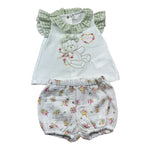 Le Bebe Completo 2 Pezzi T-Shirt-Culotte per Neonata LBG6231 BIANCO LE BEBE 
