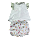 Le Bebe Completo 2 Pezzi T-Shirt-Culotte per Neonata LBG6231 BIANCO LE BEBE 