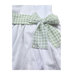 Le Bebe Camicia Giromanica Tinta Unita con Fiocco per Neonata LBG6240 BIANCO LE BEBE 