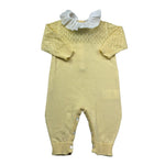 Le Bebe Tutina Manica Lunga Tinta Unita con Trafori per Neonata LBG6247 GIALLO LE BEBE 