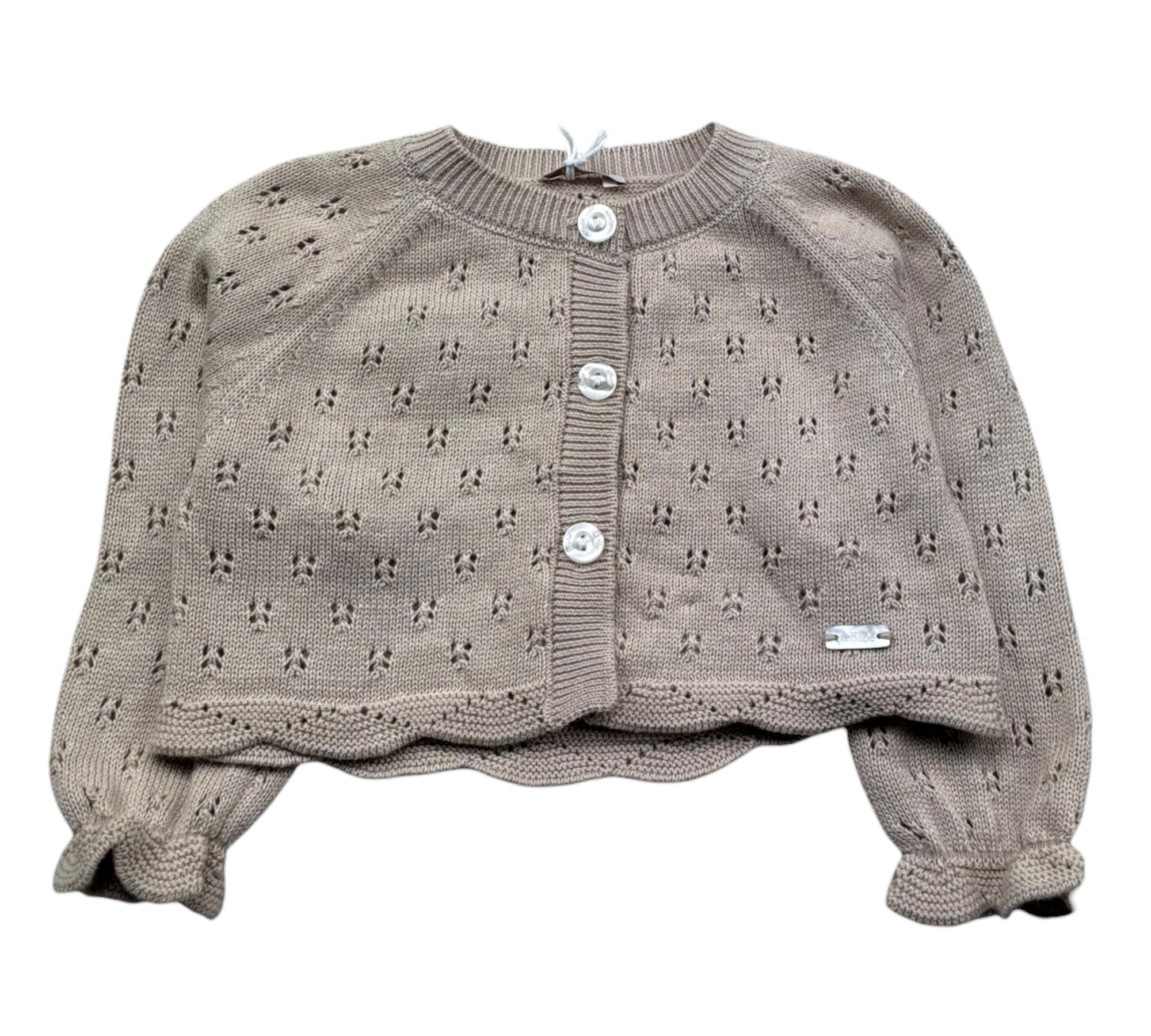 Le Bebe Coprispalle Tinta Unita con Traforato per Neonata LBG6269 BEIGE LE BEBE 