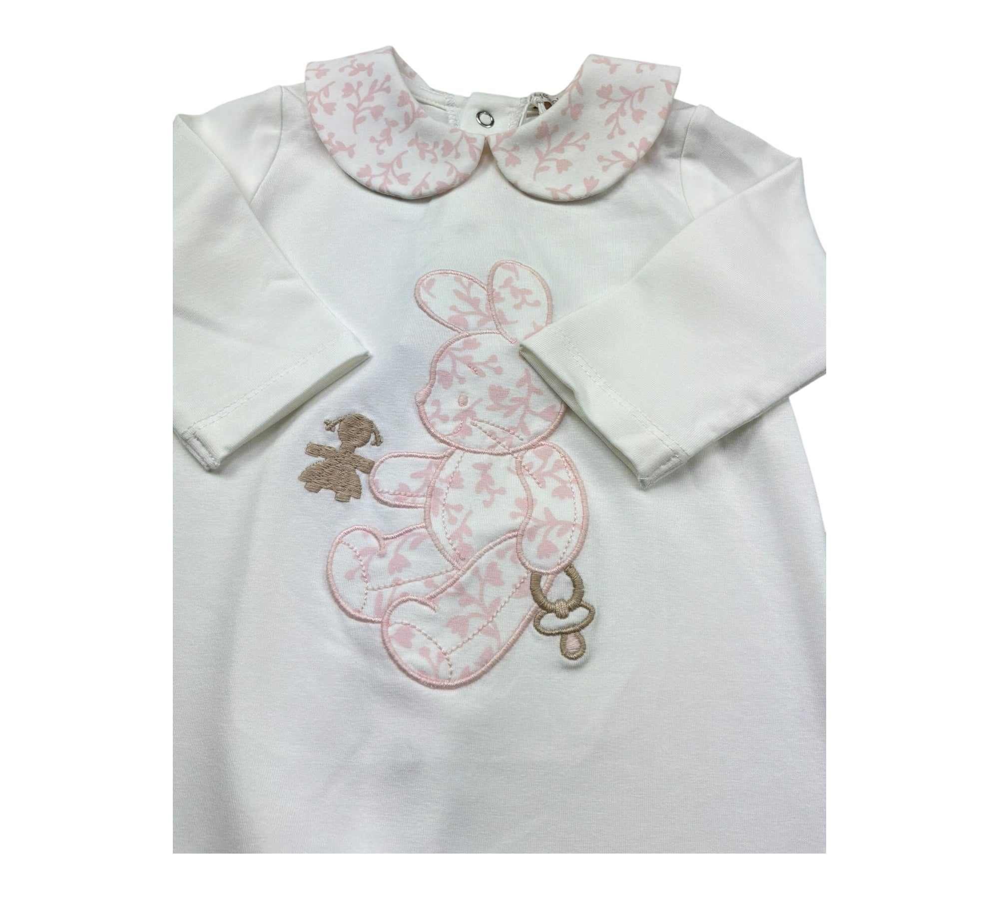 Le Bebe Tutina Manica Lunga Tinta Unita per Neonata LBG6284 BIANCO LE BEBE 