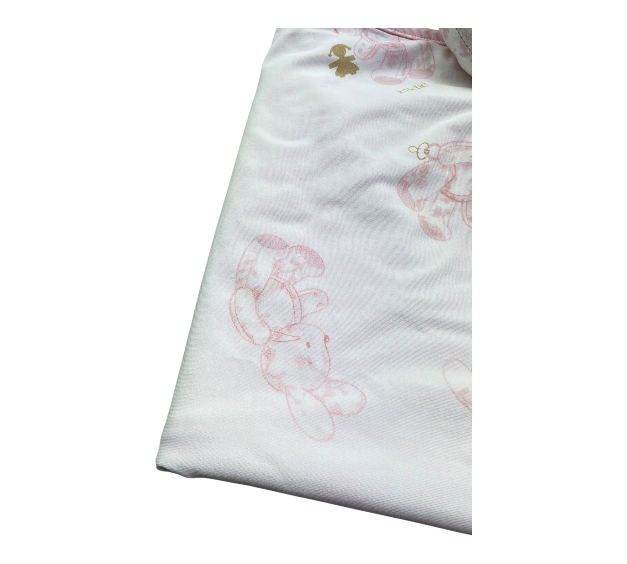 Le Bebe Coperta Bicolore con Stampe E Pupazzo per Neonata LBG6286 BIANCO/ROSA LE BEBE 