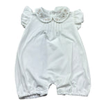 Le Bebe Pagliaccetto Mezza Manica Tinta Unita per Neonata LBG6308 BIANCO LE BEBE 