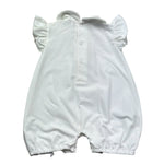 Le Bebe Pagliaccetto Mezza Manica Tinta Unita per Neonata LBG6308 BIANCO LE BEBE 