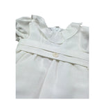 Le Bebe Abito Mezza Manica Tinta Unita per Neonata LBG6319 BIANCO LE BEBE 