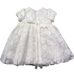 Le Bebe Abito Mezza Manica Tinta Unita con Ricami per Neonata LBG6328 BIANCO LE BEBE 