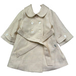 Le Bebe Cappotto Tinta Unita Doppiopetto per Neonata LBG6329 BEIGE LE BEBE 