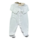 Le Bebe Tutina Manica Lunga Tinta Unita con Stampa per Neonata LBG6333 BIANCO LE BEBE 