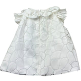 Le Bebe Abito Mezza Manica Tinta Unita con Colletto per Neonata LBG6386 BIANCO LE BEBE 