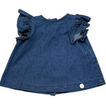 Le Bebe Camicia Giromanica Tinta Unita per Neonata LBG6424 BLU LE BEBE 