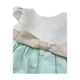 Le Bebe Abito Mezza Manica Bicolore per Neonata LBG6432 VERDE ACQUA LE BEBE 