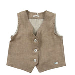 Le Bebe' Gilet tinta unita con Logo Sabbia per Neonato LBB4064 SABBIA LE BEBE' 