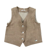 Le Bebe' Gilet tinta unita con Logo Sabbia per Neonato LBB4064 SABBIA LE BEBE' 