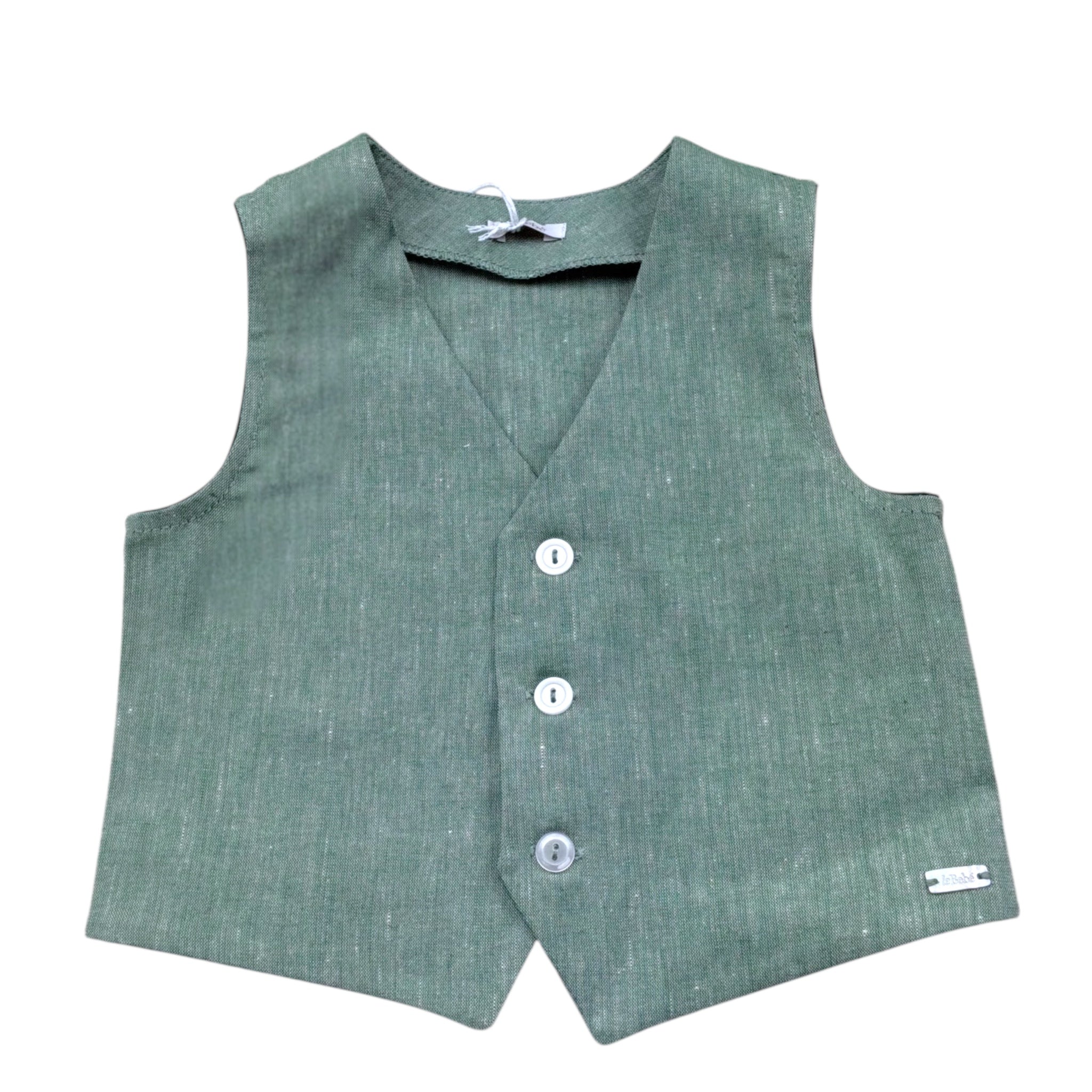 Le Bebe' Gilet Tinta Unita per Neonato LBB5336 VERDE LE BEBE' 