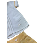 Le Bebe' Completo 2 Pezzi Bermuda--Camicia Bicolore per Neonato LBB5410 BIANCO/GIALLO LE BEBE' 