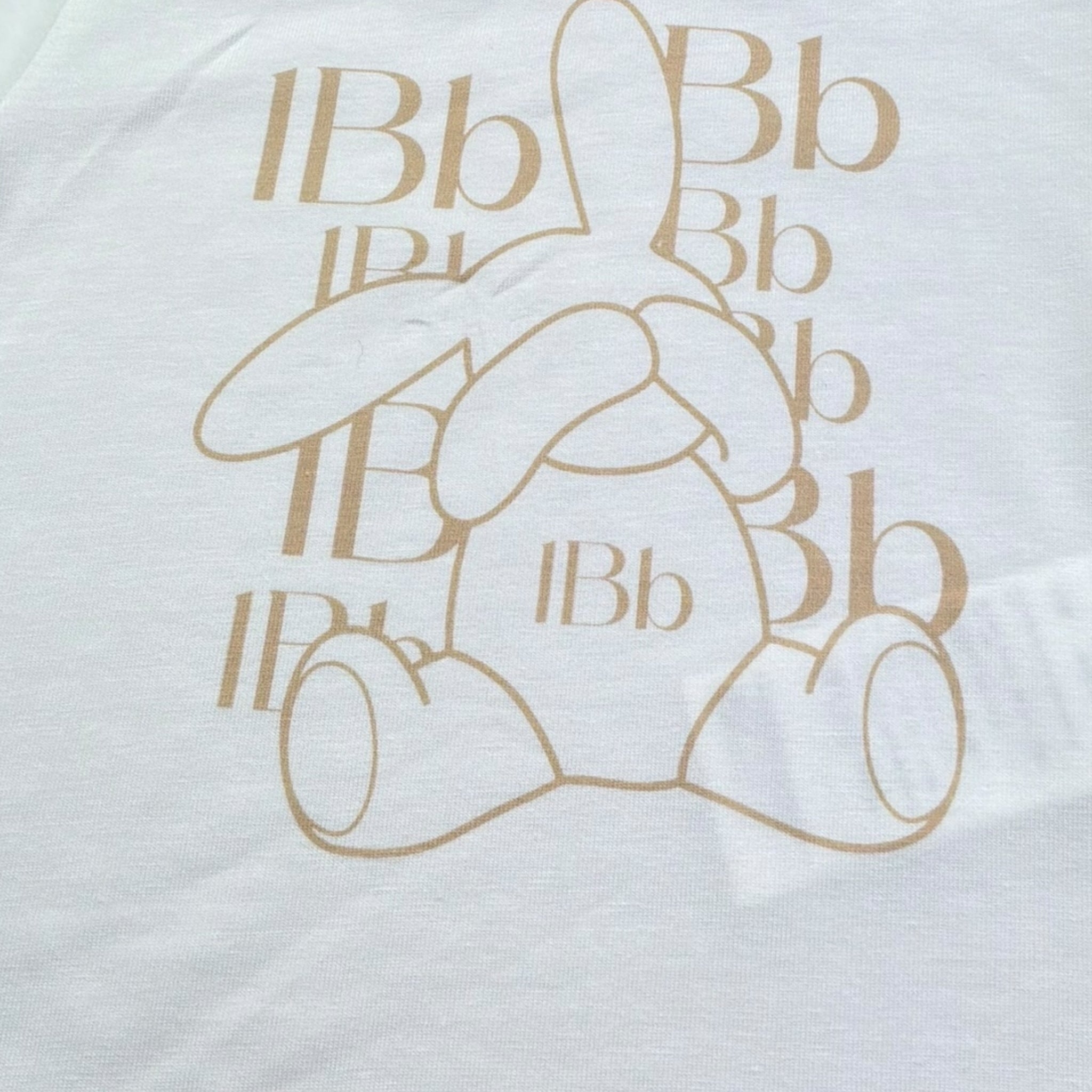 Le Bebe' T-Shirt Girocollo Tinta Unita con Stampa per Neonato LBB5418 BIANCO LE BEBE' 