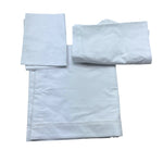 Le Bebe' Lenzuola Set 3 Pezzi Tinta Unita con Stampa per Neonata LBG6344 BIANCO LE BEBE' 