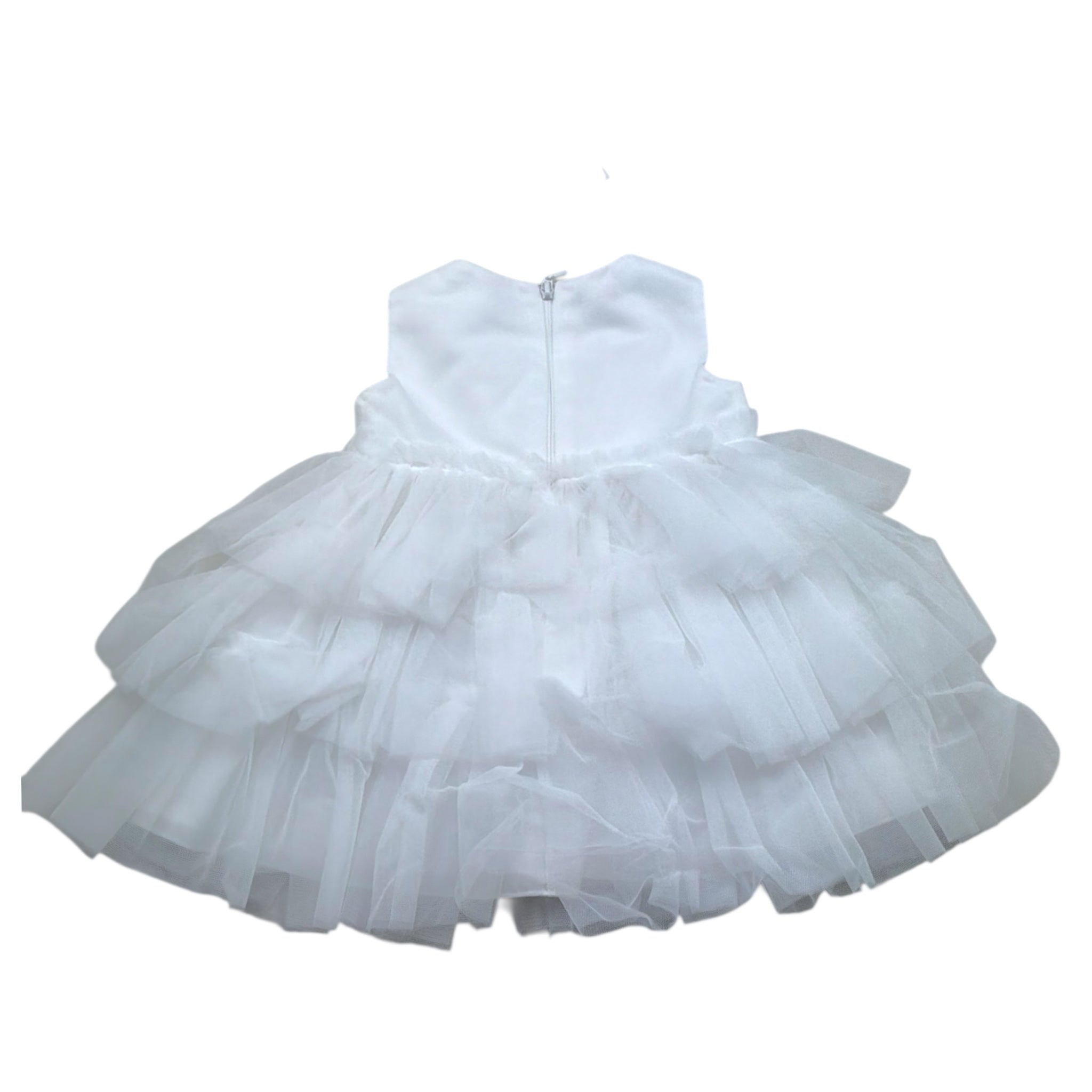 Le Bebe' Abito Tinta Unita Cerimonia per Neonata LBG6394 BIANCO LE BEBE' 