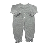 Le Coconne Tutina Tinta Unita con Applicazione Fiocco per Neonata LCN0586 GRIGIO LE COCONNE 