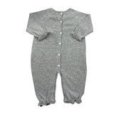 Le Coconne Tutina Tinta Unita con Applicazione Fiocco per Neonata LCN0586 GRIGIO LE COCONNE 