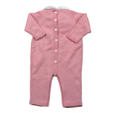 Le Coconne Tutina Tinta Unita con Ricami E Colletto per Neonata LCN0587 ROSA LE COCONNE 