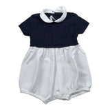 Le Coconne Pagliaccetto Bicolore Mezza Manica per Neonata LCN1979 BIANCO/BLU LE COCONNE 