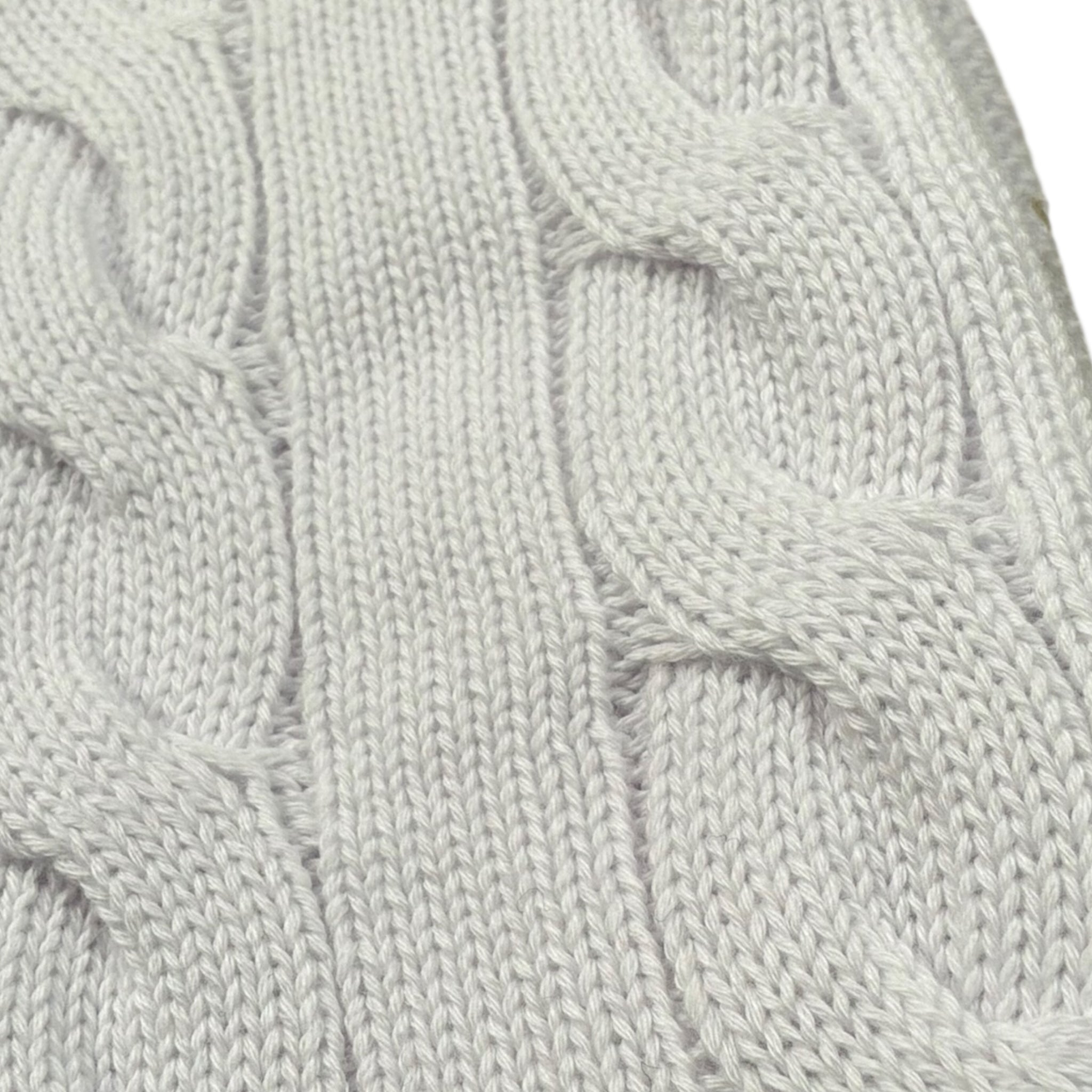 Le Coconne Coperta Tinta Unita con Ricami per Neonato LCN2584 BIANCO LE COCONNE 