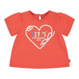 Levi'S T-Shirt Girocollo Tinta Unita con Stampa per Neonata 1EM402 ROSSO LEVI'S 