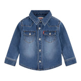 Levi'S Camicia In Denim Tinta Unita per Neonato 6EM335 BLU LEVI'S 