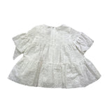 Little Bear Abito Tinta Unita Traforato con Fiocco per Neonata 8204N BIANCO LITTLE BEAR 