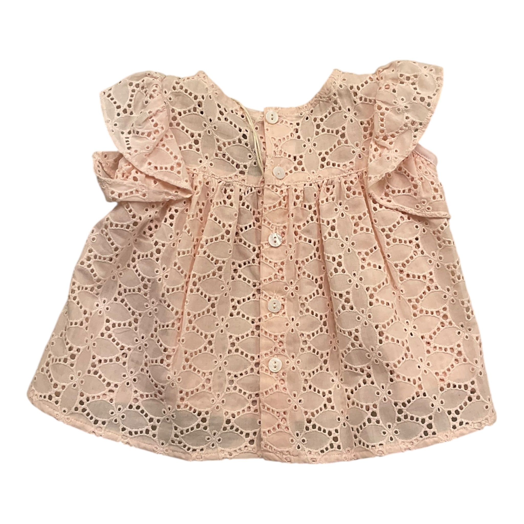 Little Bear Top Tinta Unita Traforato per Neonata 8206 ROSA LITTLE BEAR 