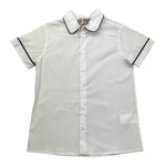 Little Bear Camicia Tinta Unita con Profili In Contrasto per Neonato 8211N BIANCO/BLU LITTLE BEAR 