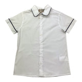Little Bear Camicia Tinta Unita con Profili In Contrasto per Neonato 8211N BIANCO/BLU LITTLE BEAR 