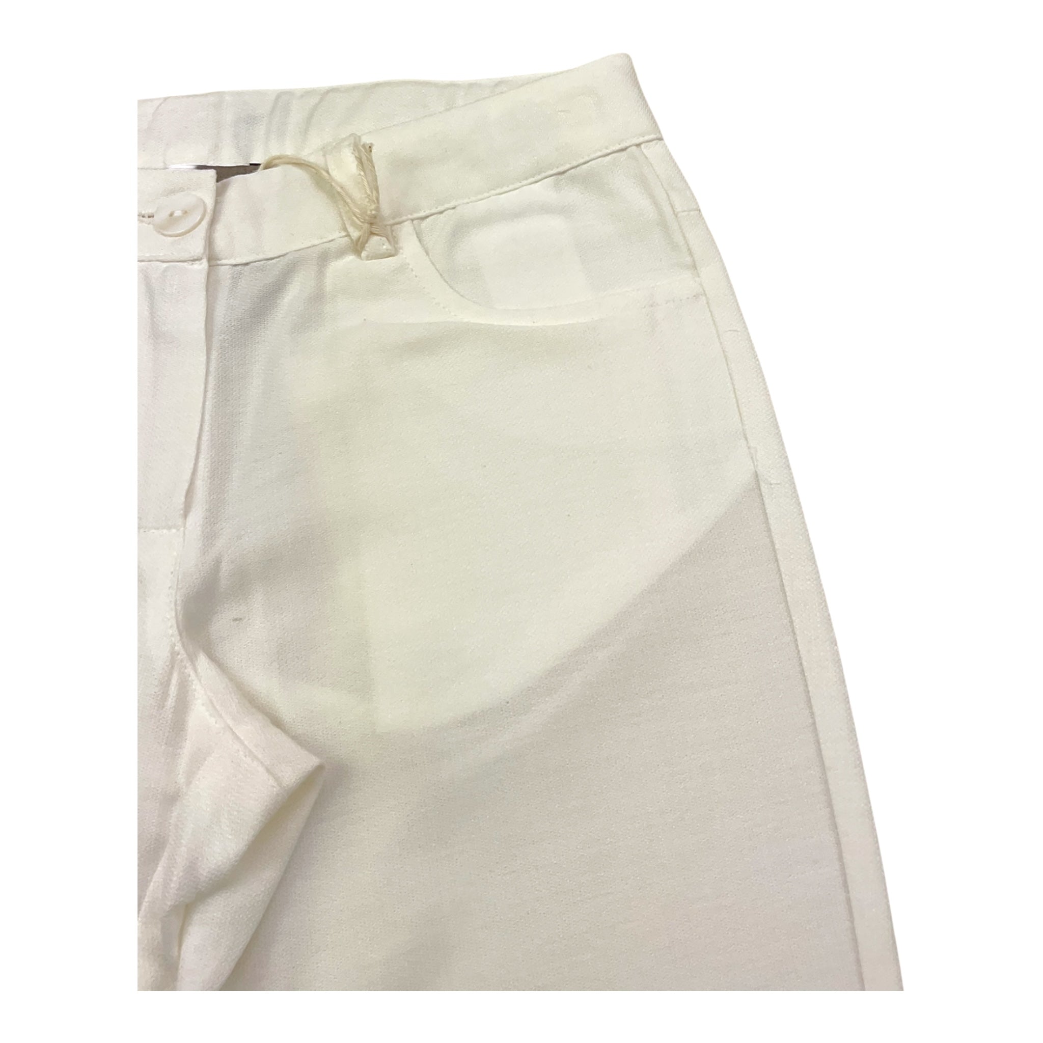 Little Bear Pantalone Tinta Unita Modello A Zampa per Bambina 8214 PANNA LITTLE BEAR 