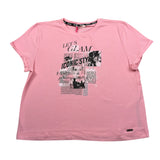 Liu Jo T-Shirt Girocollo tinta unita con Stampa Rosa per Bambina GA3100 ROSA LIU JO 