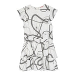 Liu Jo Abito Mezza Manica Tinta Unita con Stampe per Bambina GA3163 BIANCO LIU JO 