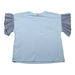 Liu Jo T-Shirt Girocollo tinta unita con Balze Azzurro per Bambina GA3212 AZZURRO LIU JO 