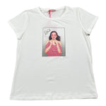 Liu Jo T-Shirt Girocollo tinta unita con Stampa Bianco per Bambina GA4056 BIANCO LIU JO 