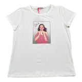 Liu Jo T-Shirt Girocollo tinta unita con Stampa Bianco per Bambina GA4056 BIANCO LIU JO 