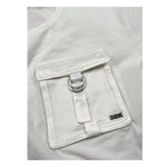 Liu Jo T-Shirt Girocollo Tinta Unita con Taschino Modello Crop per Bambina GA5016X BIANCO LIU JO 