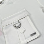 Liu Jo T-Shirt Girocollo tinta unita con Taschino Modello Crop Bianco per Bambina GA5016XXX BIANCO LIU JO 