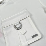 Liu Jo T-Shirt Girocollo tinta unita con Taschino Modello Crop Bianco per Bambina GA5016XXX BIANCO LIU JO 