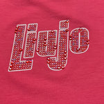 Liu Jo T-Shirt Girocollo Tinta Unita con Brillantini per Bambina GA5019 FRAGOLA LIU JO 