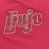 Liu Jo T-Shirt Girocollo Tinta Unita con Brillantini per Bambina GA5019 FRAGOLA LIU JO 